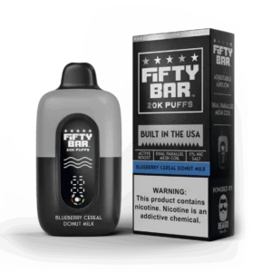 Blueberry Cereal Donut Milk - Fifty Bar 20K Puffs - (Black Series)