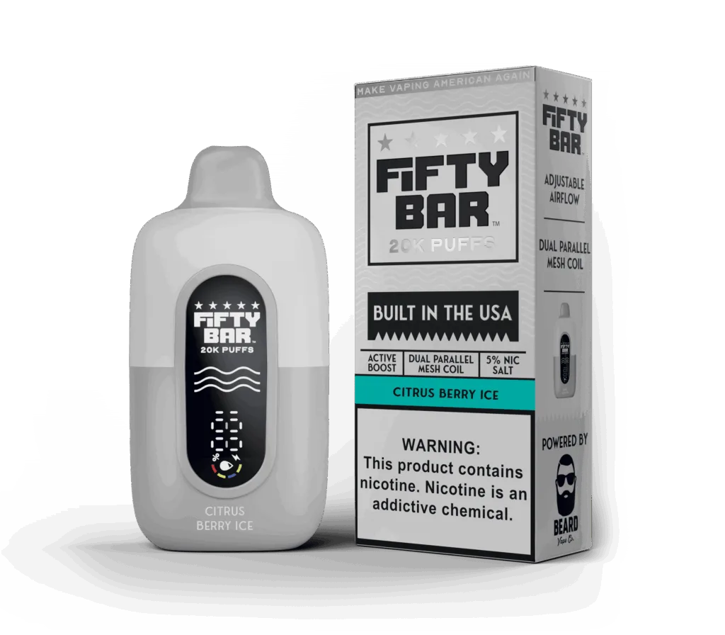 Citrus Berry Ice - Fifty Bar 20K Puffs - (White Series)