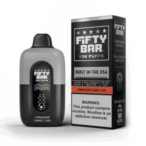 Cinnamon Funnel Cake - Fifty Bar 20K Puffs - (Black Series)