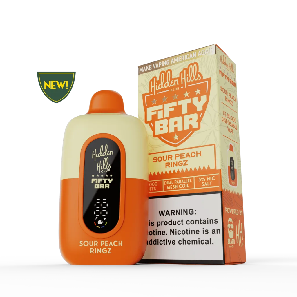 Sour Peach Ringz - Fifty bar X Hidden Hills 20K Puffs