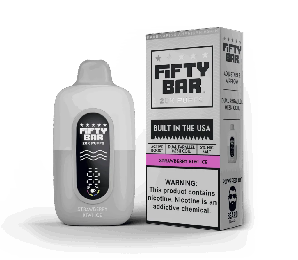 Strawberry Kiwi Ice - Fifty Bar 20K Puffs - (White Series)