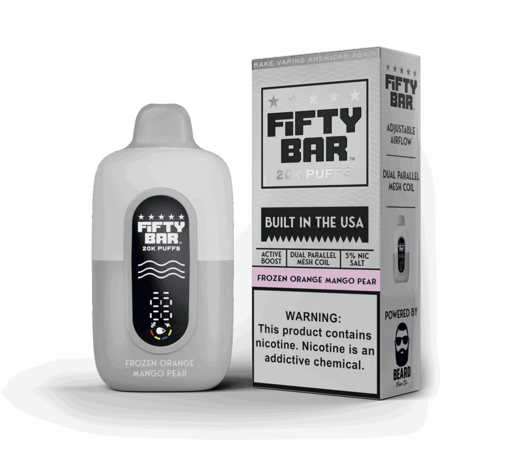 Frozen Orange Mango Pear - Fifty Bar 20K Puffs - (White Series)