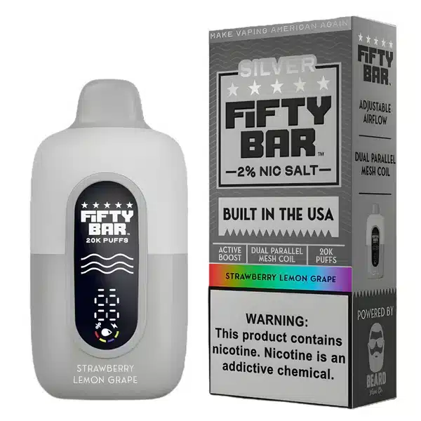 Strawberry Lemon Grape - Fifty Bar 20K Puffs - (White Series)